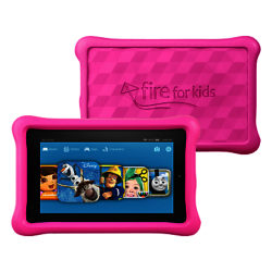 New Amazon Fire Kids Edition 7 Tablet, Quad-core, Fire OS, 7, Wi-Fi, 16GB Pink